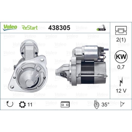 Starter VALEO ORIGINS NEW STOP&START; VALEO 438305