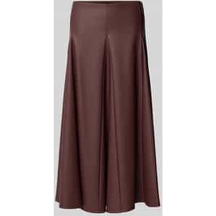 Uitlopende rok in leerlook, model 'NOCERA'