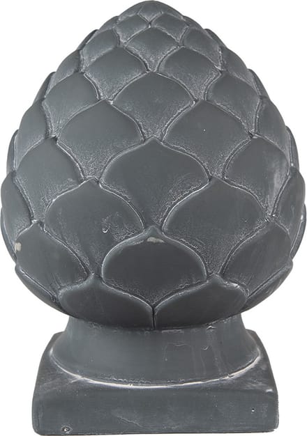 Clayre & Eef Decoratie Dennenappel Ø 18x24 cm Grijs Steen