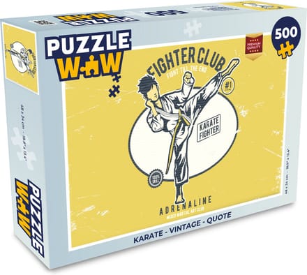 Puzzel Karate - Vintage - Quote - Legpuzzel - Puzzel 500 stukjes