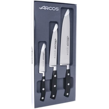 Coffret 3 couteaux - ARCOS - Riviera - Lames acier inoxydable forgé Nitrum® - Coffret 3 pièces