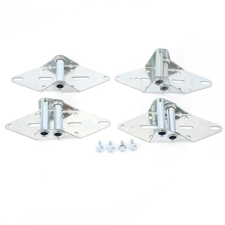 2 Sets Garagedeur Scharnieren #1#2#3#4 Heavy Duty Staal Verzinkt Garagedeur Beugel met 32 Schroeven voor Residentieel gray