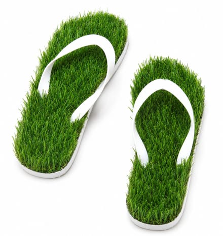 Teenslippers met Gras - WK EK Supporter - Badslippers - Uniek Design - Maat 44
