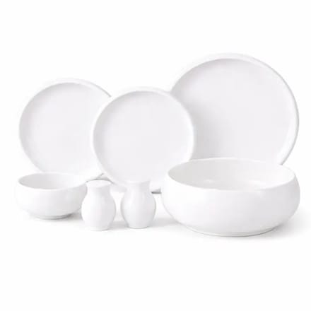 Almina Belicia - Porseleinen Serviesset - 27-delig - Wit - 6-Persoons - Dinerset