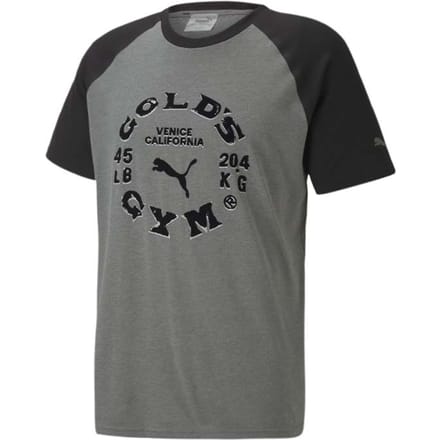 Puma x Gold's Gym Heren Grijs Raglan T-shirt