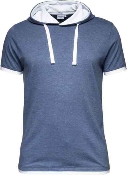 OMBRE T-shirt - Regular Fit - Katoen - Korte Mouw Donkerblauw Gemêleerd M