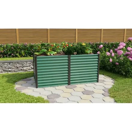 Vitavia Tuinkas Linus 858 - Staal - Zeewier/zwart - 96x188x86cm