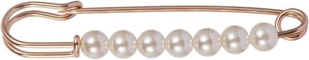Fako Bijoux® - Sierspeld - Sjaalspeld - Vestsluiting - Vestspeld - Parels - 70mm - Goudkleurig