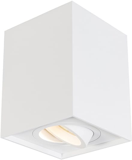 QAZQA Quadro 1 - Plafond spot - 1 Lichts - 9,5 cm - wit