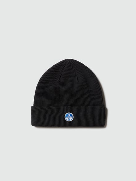 North Sails Muts Micro-rib breisel met logopatch