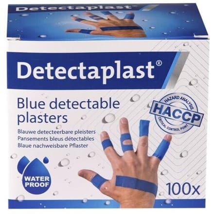 Waterafstotende blauwe pleister Detectaplast assorti 100 stuks