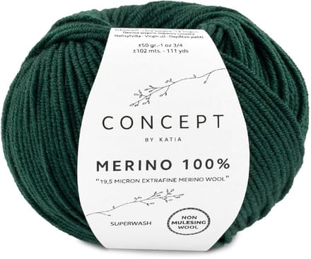 Katia Concept Merino 100% - 48 donkergroen - Wol Garen