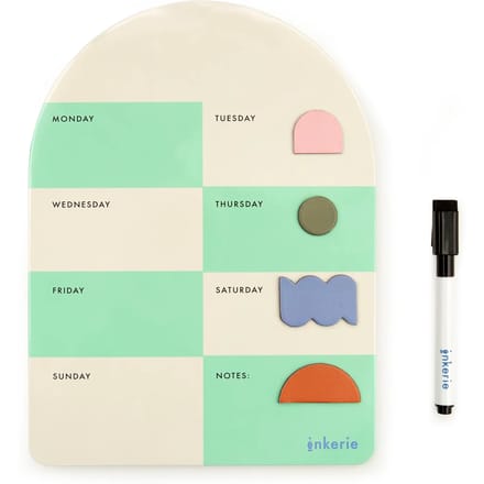 Magnetisch droog uitwisbaar wekelijks memobord
