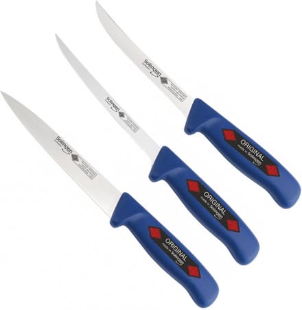 Eikaso Solingen 3-delige vismessenset – Flexibele lemmeten – Ergonomische handvatten – Blauw
