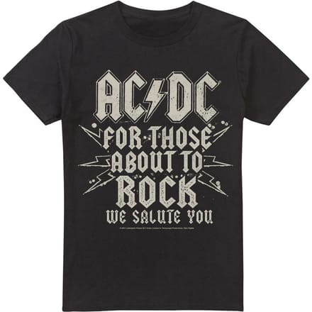 AC/DC Heren Salute T-Shirt (Zwart)