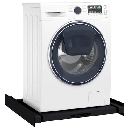 vidaXL - Tussenplank - voor - Wasmachine - Zwart - 60 - x - 60 - x - 8 - cm - Staal