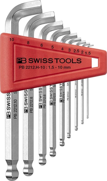 PB SWISS TOOLS - Inbus Sleutelset, lang met kogelkop en korte arm