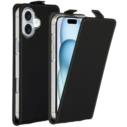 Accezz Hoesje - Geschikt voor Apple iPhone 16 Plus - Flipcase - Zwart