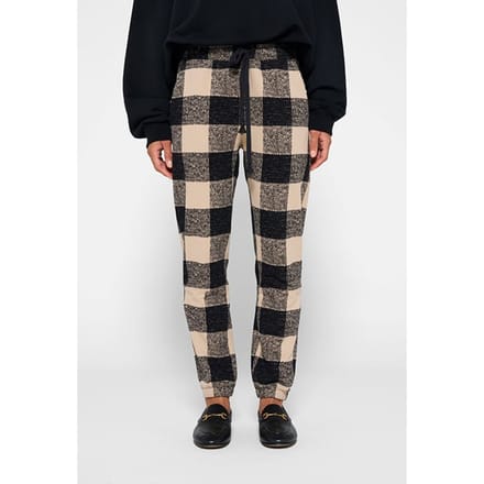 10DAYS Cropped Jogger Check Black Größe: XXS | Jogginghosen Outlet | Damen | Schwarz