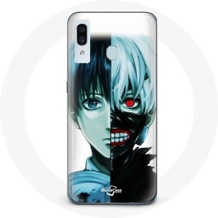 Coque pour Samsung Galaxy A20 Tokyo Ghoul Visage Moitié