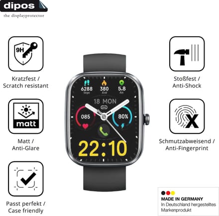 dipos – 2x Matte Pantserfolie geschikt voor Donerton Y66 | 9H Screenprotector