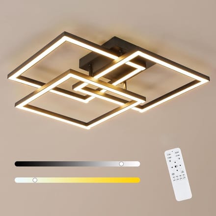 Haobosic Driehoekige LED - Plafondlamp - Zwart - Dimbare Verlichting - 40W 220V