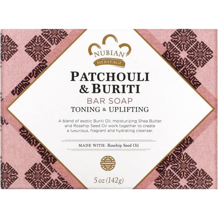 Nubian Heritage, Patchouli & Buriti Soap Bar, 5 oz (141 g) black