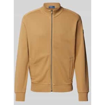 Sweatjack met labeldetail