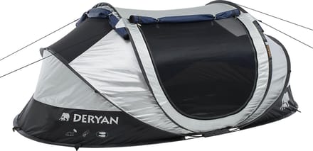 Deryan Cocoon Pop Up Tent - 2000MM - UV 50+ - 2 pers. - Zilver/Zwart