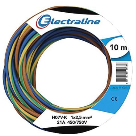 Kabel H07V-K, 1x2.5 mm, 10 m voor Algemene Toepassingen