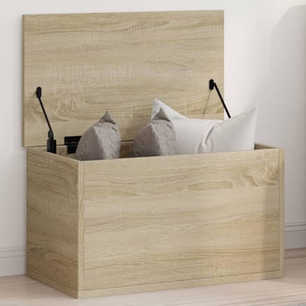 vidaXL - Opbergbox - 60x35x35 - cm - bewerkt - hout - sonoma - eikenkleurig