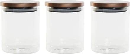 Item voorraadpot/voorraadbus - 6x - glas - met deksel - 750 ml