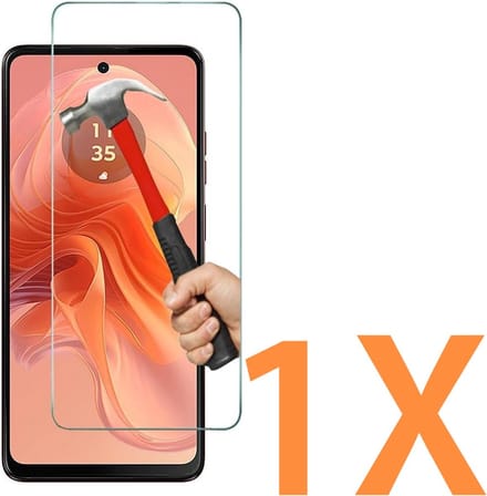 Glasplaatje Geschikt voor: Motorola Moto G24 Power - 1x Screenprotector - screen protector - glas - bescherm - beschermglas