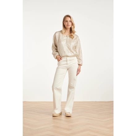 Smashed Lemon Straight fit jeans met hoge taille |