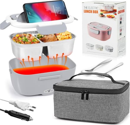 Elektrische Lunchbox - Thermos Lunchbox - Thermische Lunchbox - Inclusief Bestek - 1500ml Lunchbox