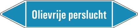 Olievrije perslucht leidingmarkering op vel 179 x 37 mm - 5 per vel