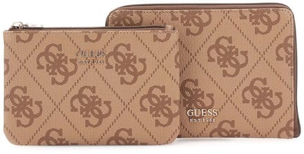 GUESS sieradendoos Jewelry Organizer & Passport Pouch Latte Logo / Brown Lichtbruin