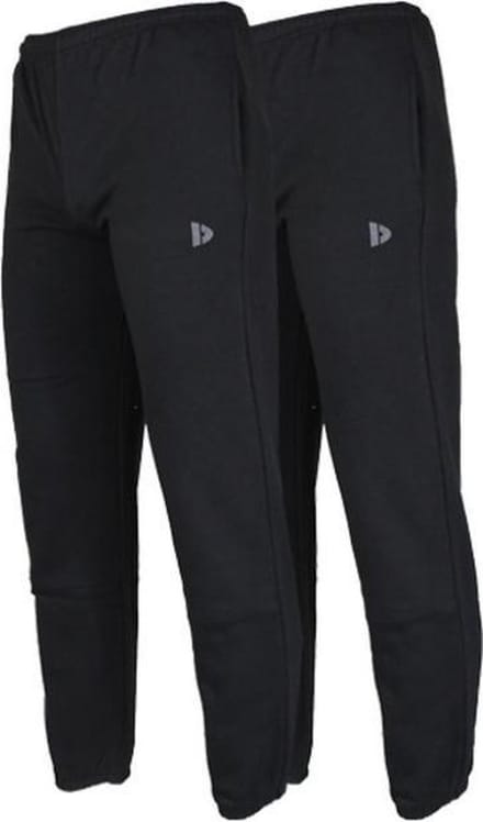 2-Pack Donnay - Joggingbroek met elastiek (Alec) - Sportbroek - Heren - Black (020) - maat M