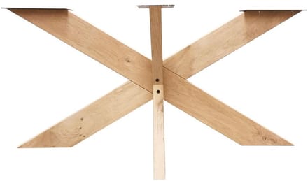 FLE - Spinpoot van eikenhout ongelijkzijdig matrix 140 bij 70 cm en hoogte 72 cm (15 x 5 cm)