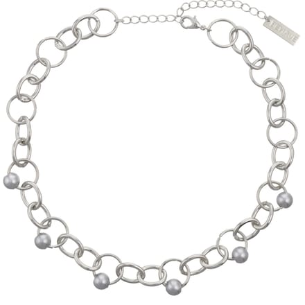 Behave – Ketting – Zilverkleurig – Grijze Parelaccenten – Elegante Mode