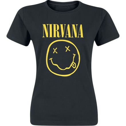 Nirvana T-shirt - Logo - M tot XXL - voor Vrouwen - zwart