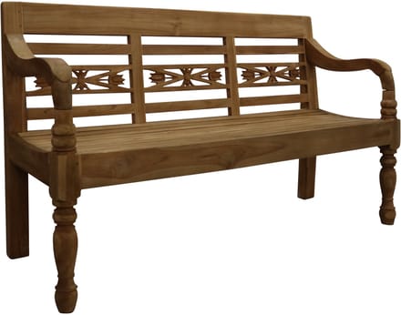 Stationsbank 2-zits | 130cm | Teakhout