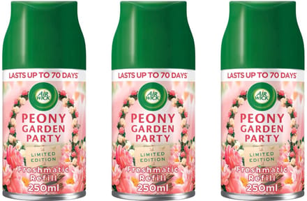 Airwick Freshmatic Max navulling Peony Garden Party 3 x 250 ml