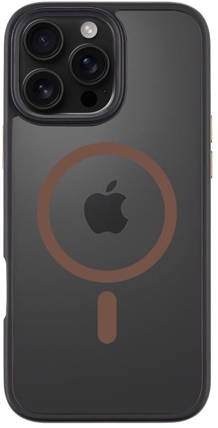 Tactical iPhone 16 Pro Max MagForce Hyperstealth 2.0 Cover – Hoesje met Losse Klikbare Knoppen – Black/Mocha Mousse