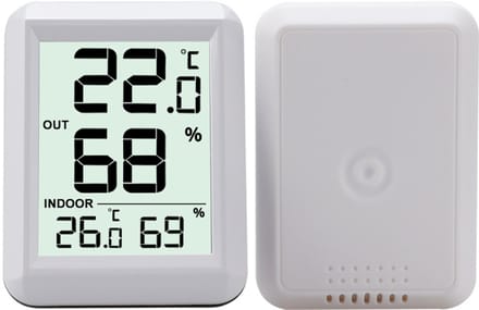 Draadloze thermometer hygrometer - binnen buiten - 100 m bereik