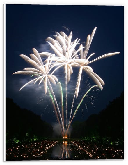 Forex - Wit Vuurwerk  - 30x40cm Foto op Forex