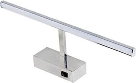 LED Spiegelverlichting - Schilderijverlichting - Rechthoek 8W - Glans Chroom Aluminium
