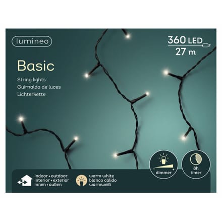 Lumineo Kerstverlichting LED Bin/Bui 27 meter Warm Wit 360 lampjes