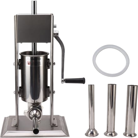 Handmatige Worststopper Maker 2L Roestvrij Staal Verticaal Handgemaakte Worstvulmachine met L black