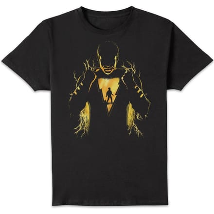 Shazam! Lightning Silhouet t-shirt - Zwart - S